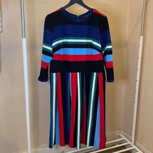 NWOT Eloquii striped long-sleeve heavy knit dress